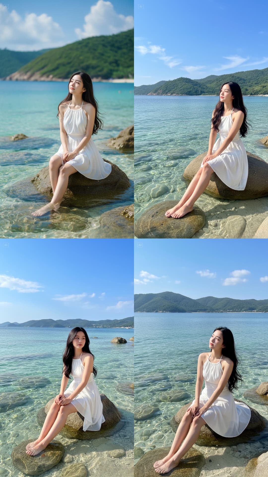 White Lady in the Blue Sea