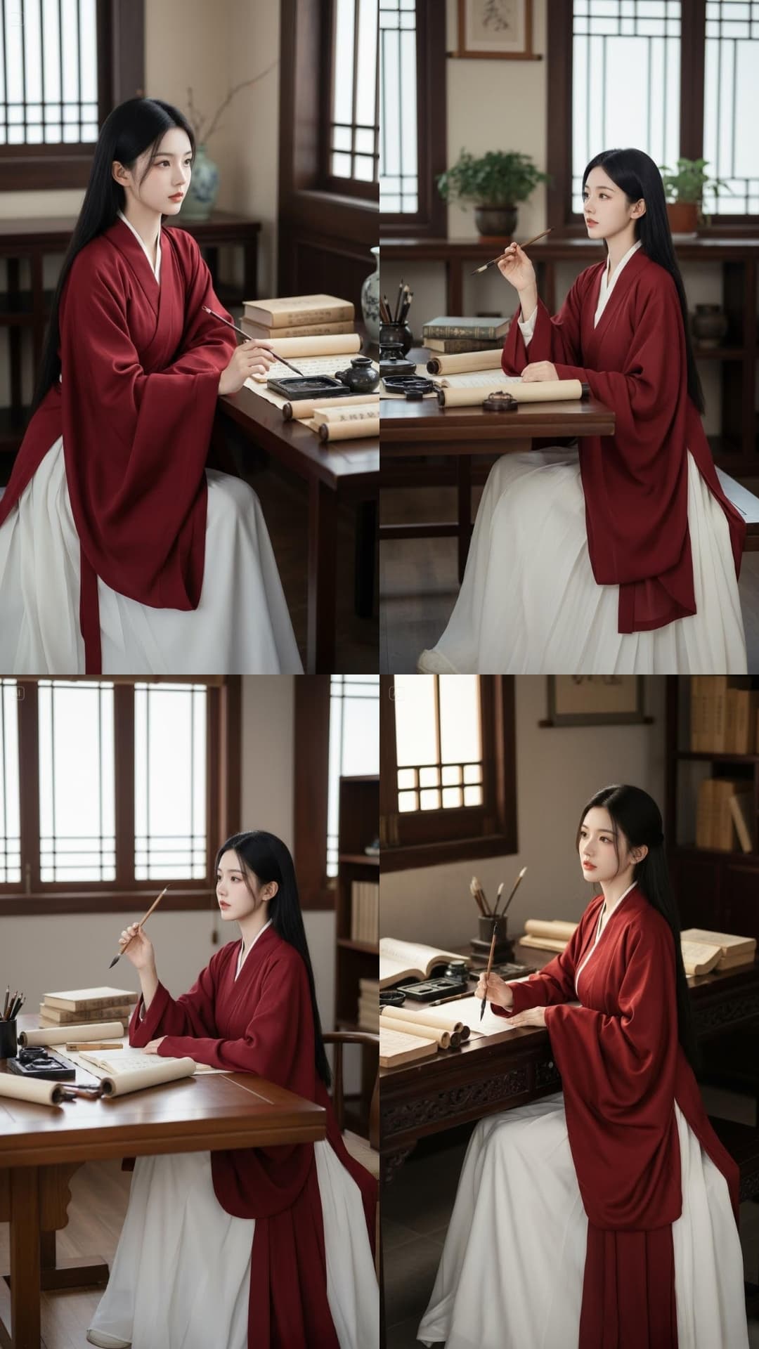 Young Girl Next to the Book