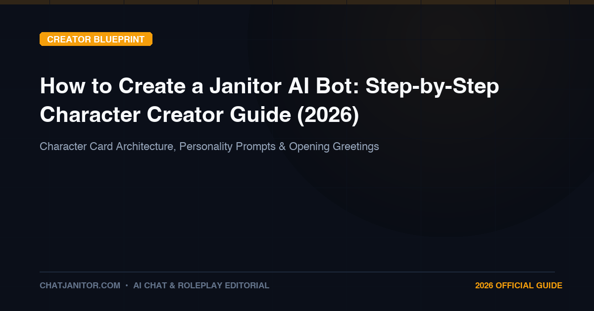 How to Create a Janitor AI Bot: Step-by-Step Character Creator Guide (2026)