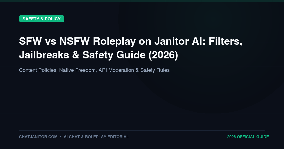 SFW vs NSFW Roleplay on Janitor AI: Filters, Jailbreaks and Safety Guide (2026)