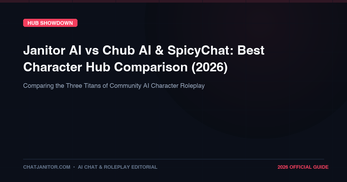 Janitor AI vs Chub AI and SpicyChat: Best Character Hub Comparison (2026)
